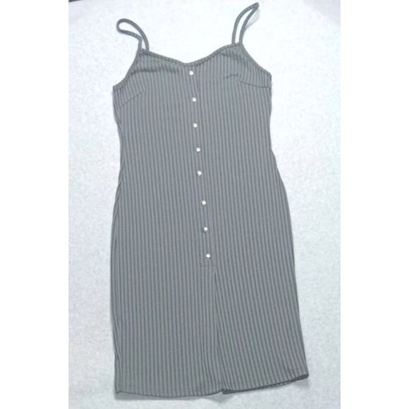 Say What? Dresses & Skirts - Say What? Bodycon Sleeveless Ribbed Cami Mini Dress Large Gray Coquette Feminine